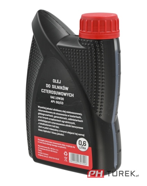 Wielosezonowy olej silnika kosiarki sae 10w30 0,6l