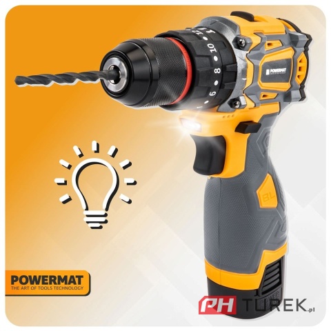 Wkrętarka akumulatorowa powermat + wiertła + nasadki PM-WA-16.8V-1.5M
