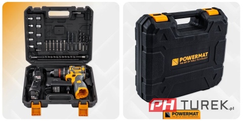 Wkrętarka akumulatorowa powermat + wiertła + nasadki PM-WA-16.8V-1.5M