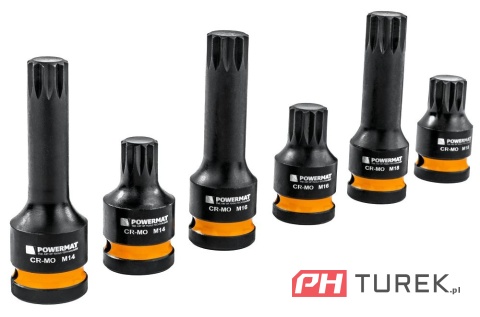 ZESTAW NASADEK UDAROWYCH 6 szt 78 mm/45 mm M14, M16 oraz M18 spline