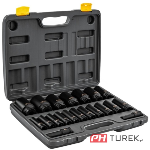 Zestaw nasadek udarowych powermat (zestaw 20el.) 10-38mm 1/2 PM-ZNU-1038T