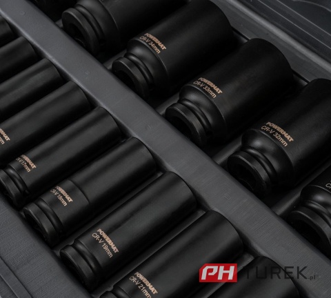 Zestaw nasadek udarowych powermat (zestaw 20el.) 10-38mm 1/2 PM-ZNU-1038T