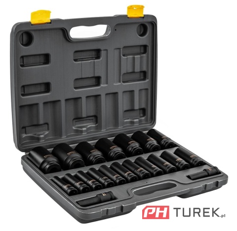 Zestaw nasadek udarowych powermat (zestaw 20el.) 10-38mm 1/2 PM-ZNU-1038T