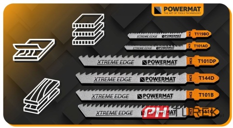 Zestaw nożyków, brzeszczotów do wyrzynarki 10 sztuk PM-ZBDW-10T