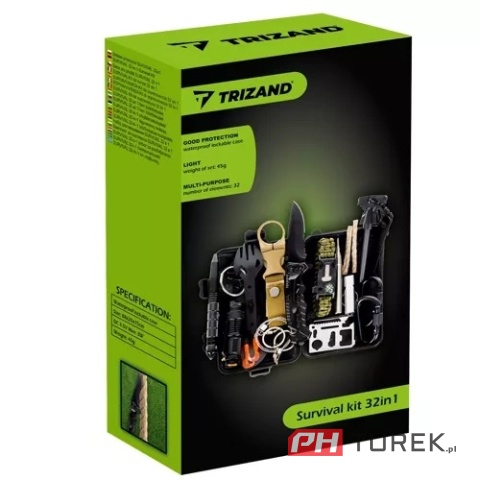 Zestaw przetrwania wojskowy niezbędnik survival duży zestaw 32 ele + etui