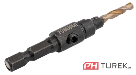 Zestaw wierteł 4 sztuk HSS do drewna z pogłębiaczem 6-16mm powermat