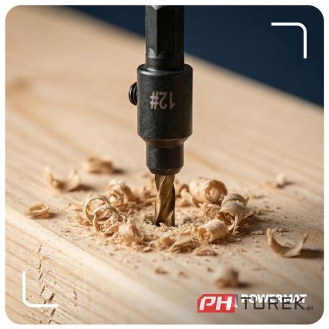 Zestaw wierteł 4 sztuk HSS do drewna z pogłębiaczem 6-16mm powermat