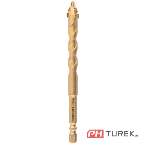 Zestaw wierteł 7 sztuk wiertła do szkła gresu, ceramiki 3-12mm Powermat