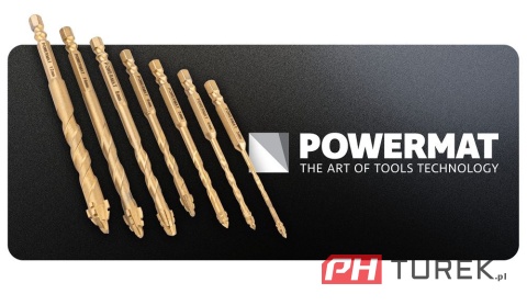 Zestaw wierteł 7 sztuk wiertła do szkła gresu, ceramiki 3-12mm Powermat