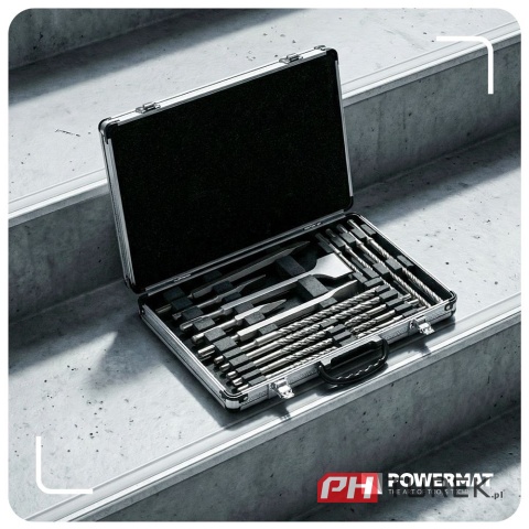 Zestaw wiertła I dłuta sds plus (12 wierteł + 5 dłut) Powermat pm-zwd-17t
