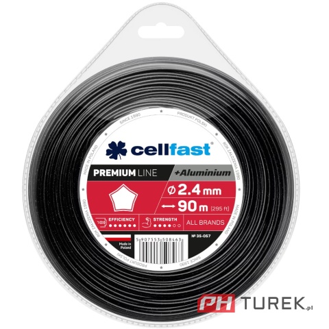 Żyłka tnąca cellfast premium 2,4mm 90m gwiazdka