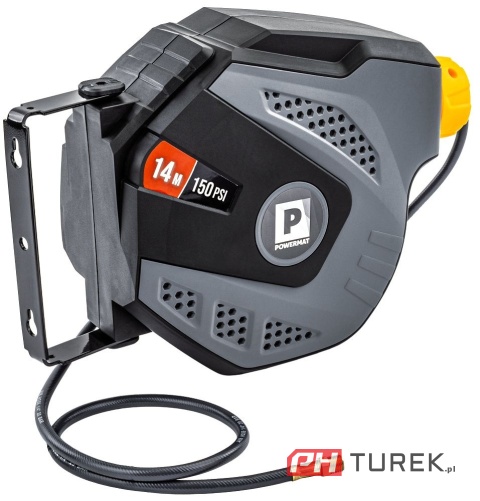 Automatyczny bęben na wąż pneumatyczny + wąż 14metrów powermat