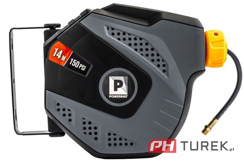 Automatyczny bęben na wąż pneumatyczny + wąż 14metrów powermat