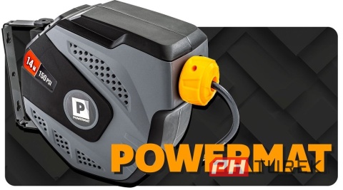 Automatyczny bęben na wąż pneumatyczny + wąż 14metrów powermat