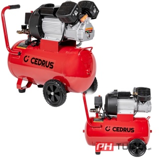 Kompresor olejowy sprężarka 50L 230V 356l/min 8 BAR dwutłokowy