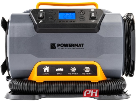 Kompresor samochodowy Powermat do opon, roweru 10 BAR 230 V i 12 V