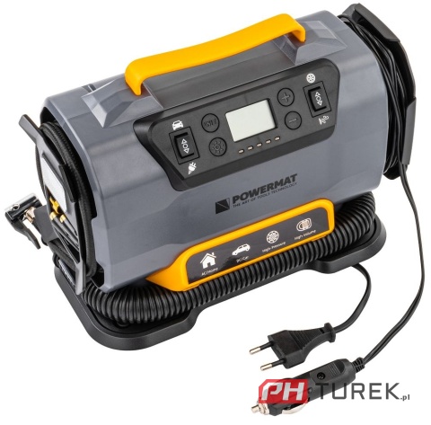 Kompresor samochodowy Powermat do opon, roweru 10 BAR 230 V i 12 V