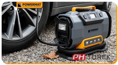 Kompresor samochodowy Powermat do opon, roweru 10 BAR 230 V i 12 V