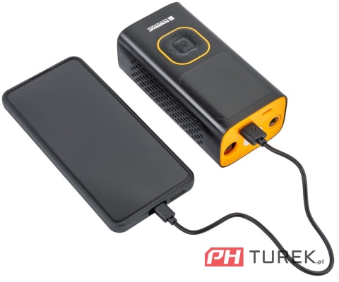 Kompresor samochodowy akumulatorowy powermat 10 bar do opon roweru auta