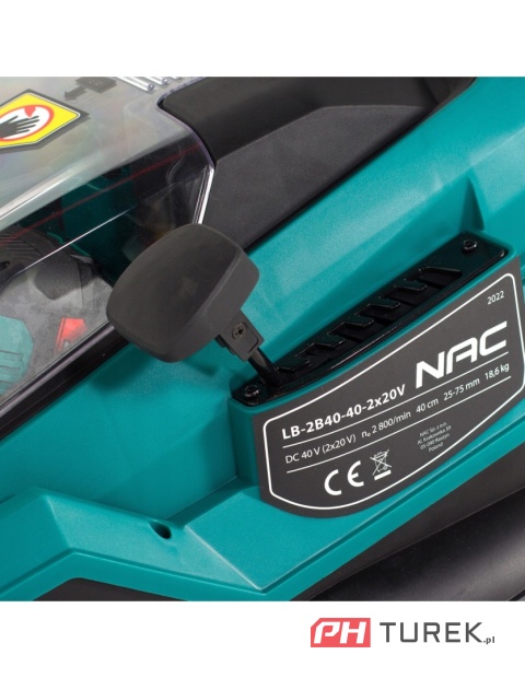 Kosiarka akumulatorowa NAC LB-2B40-40-2x20V + 2X akumulator