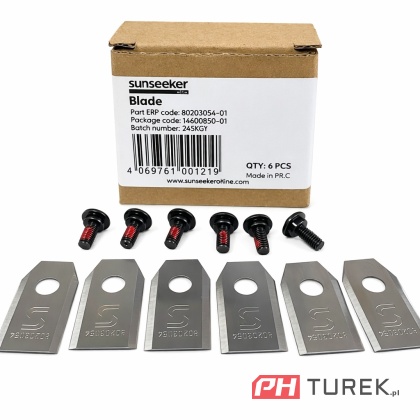 Noże tnące + śruby 6 szt robota koszącego Sunseeker X3 X5 X7 ostrza, nożyki