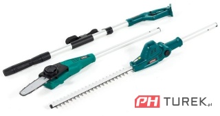 Pilarka + nożyce NAC do żywopłotu na wysięgniku zestaw gałęzi + akumulator