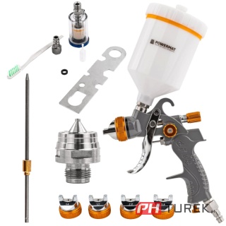 Pistolet lakierniczy hvlp powermat pm-pdm-170tz zbiornik 600ml zestaw