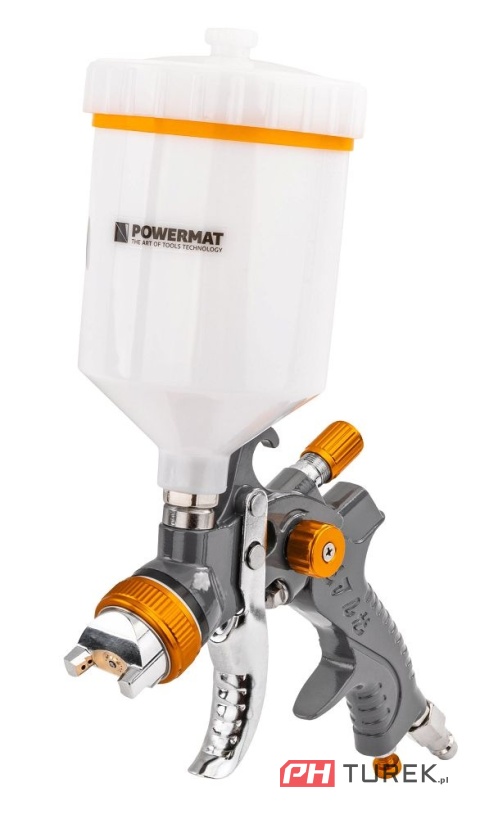 Pistolet lakierniczy hvlp powermat pm-pdm-170tz zbiornik 600ml zestaw