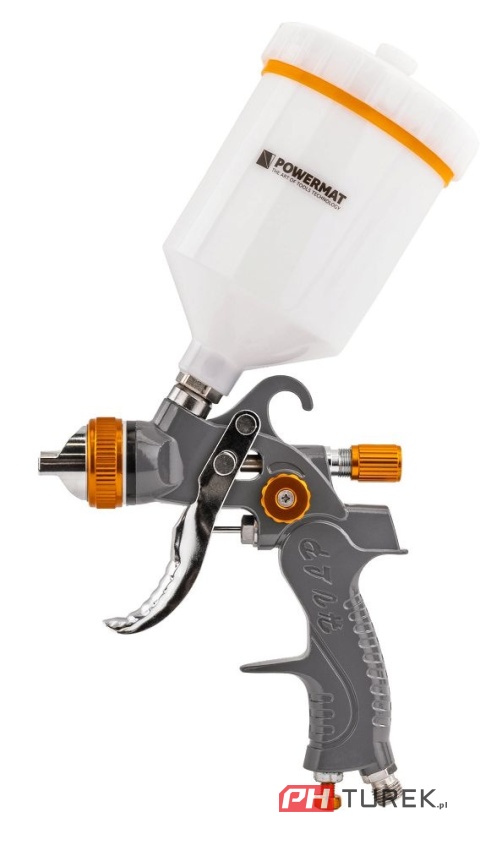 Pistolet lakierniczy hvlp powermat pm-pdm-170tz zbiornik 600ml zestaw