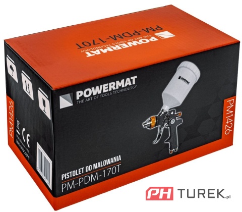 Pistolet lakierniczy hvlp powermat zbiornik 600ml dysza 1,4 mm