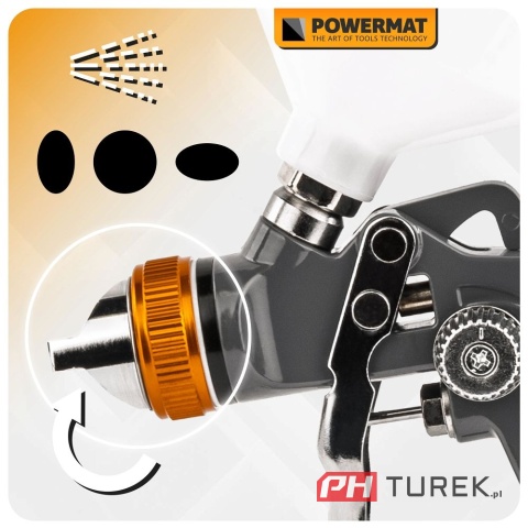 Pistolet lakierniczy hvlp powermat zbiornik 600ml dysza 1,4 mm