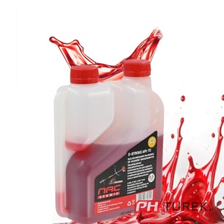 Pojemnik kanister NAC do sporządzania mieszanki paliwa + Olej 2T 0,5 ZESTAW