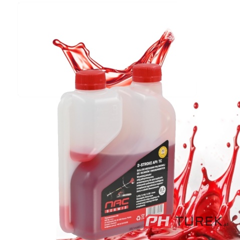 Pojemnik kanister NAC do sporządzania mieszanki paliwa + Olej 2T 0,5 ZESTAW