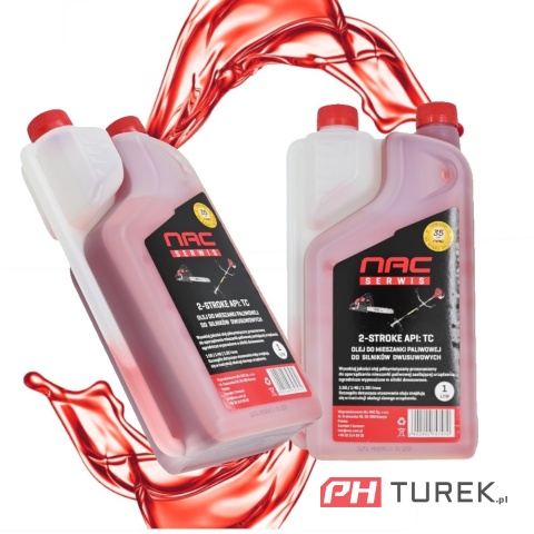 Pojemnik kanister NAC do sporządzania mieszanki paliwa + Olej 2T 1L ZESTAW