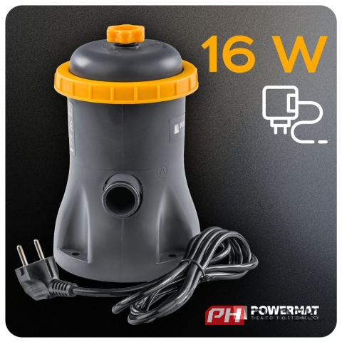 Pompa filtrująca do basenu wody 1250 l/h 16w 32mm zestaw węże I filtry