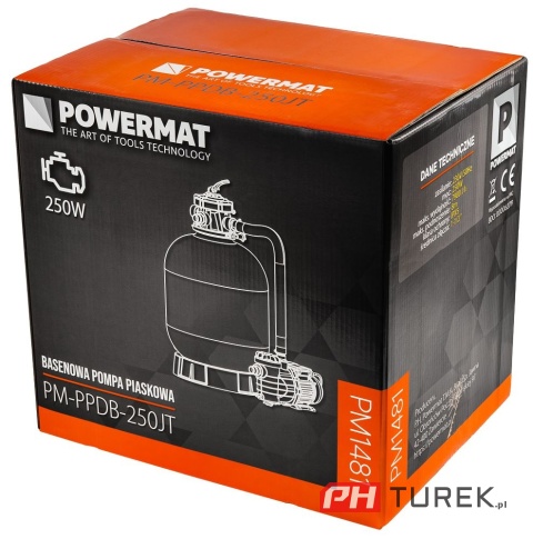 Pompa piaskowa basenowa (timer LCD) PM-PPDB-250JT do basenu