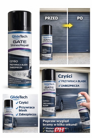 Preparat spray do czyszczenia regeneracji konserwacji bram garażowych 400ml