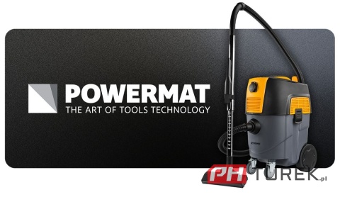 Odkurzacz przemysłowy powermat 1600w gniazdo zbiornik do warsztatu/garażu