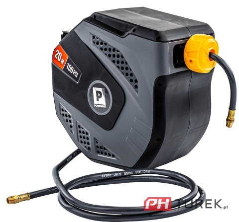 Automatyczny bęben na wąż pneumatyczny + wąż 20 metrów powermat