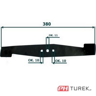 Nóż tnący NAC do kosiarki ostrze MEX38-E16 38 cm