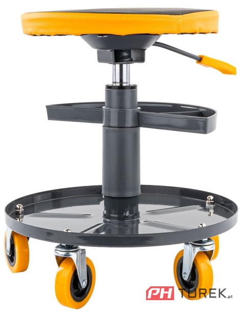 Siedzisko warsztatowe teleskopowe 400-520 mm obrotowy taboret powemat