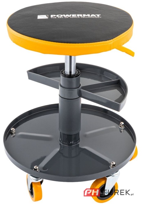 Siedzisko warsztatowe teleskopowe 400-520 mm obrotowy taboret powemat