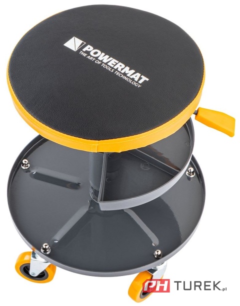 Siedzisko warsztatowe teleskopowe 400-520 mm obrotowy taboret powemat