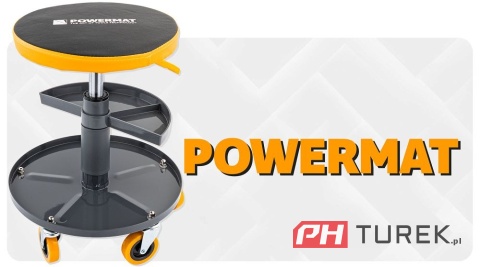 Siedzisko warsztatowe teleskopowe 400-520 mm obrotowy taboret powemat
