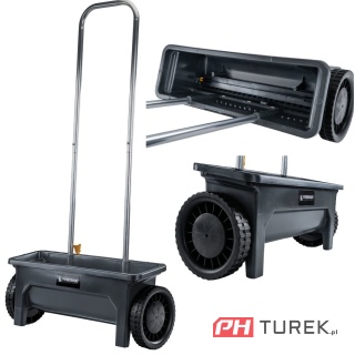 Siewnik ręczny szerokość 46 cm zbiornik 12l 10 stopniowa regulacja wysiewu