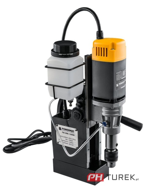 Wiertarka magnetyczna siła magnesu 11500n moc 1500w skok 160mm weldon 19mm