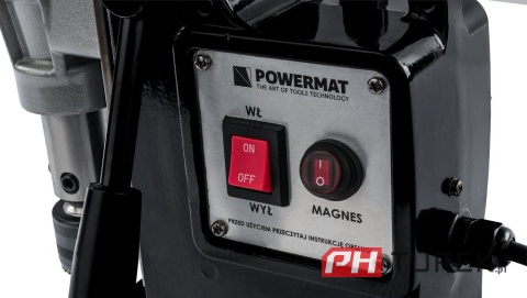 Wiertarka magnetyczna siła magnesu 11500n moc 1500w skok 160mm weldon 19mm