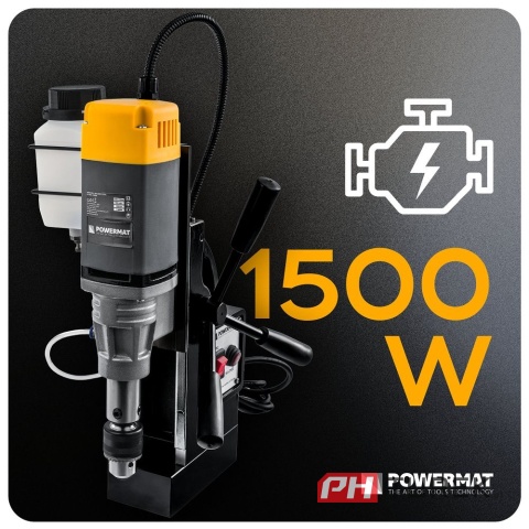 Wiertarka magnetyczna siła magnesu 11500n moc 1500w skok 160mm weldon 19mm