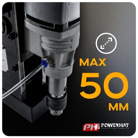 Wiertarka magnetyczna siła magnesu 11500n moc 1500w skok 160mm weldon 19mm