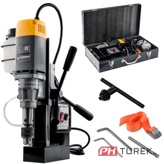 Wiertarka magnetyczna siła magnesu 11500n moc 1500w skok 160mm weldon 19mm